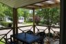 Campsite France Auvergne : Mobile home camping 63 avec terrasse semi intégrée et couverte